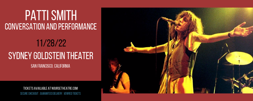 Patti Smith - Conversation and Performance at Sydney Goldstein Theater