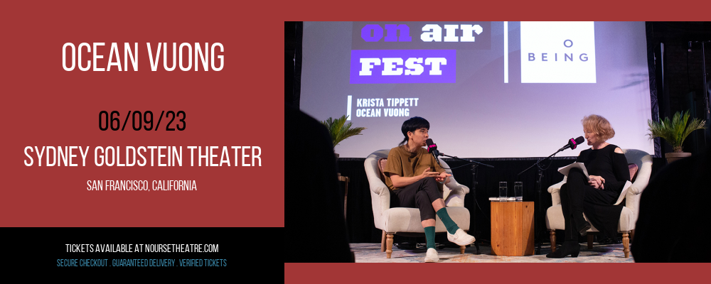 Ocean Vuong at Sydney Goldstein Theater tickets Ocean Vuong at Sydney Goldstein Theater